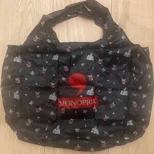 Monoprix NEW PRINT MONTMARTRE PARIS WINE MOULIN ROUGE Reusable Shopping Tote Bag